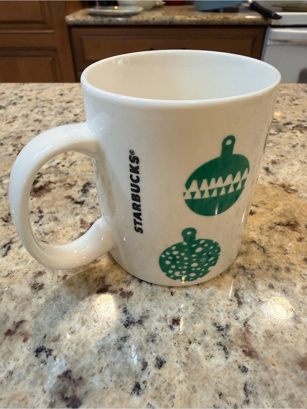Starbucks White Mug with Green Ornament Graphics